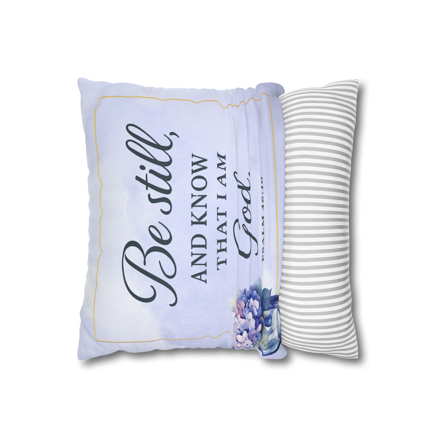 Double-Sided Scripture Pillow – Be Still & Let God Fight | Psalm 46:10 & Exodus 14:14