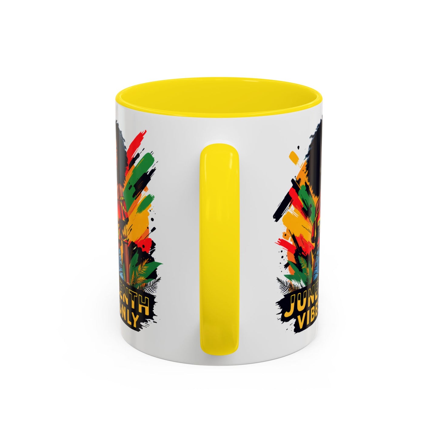 Juneteenth 1865 Freedom Day Vibes Only Accent Coffee Mug - 11oz