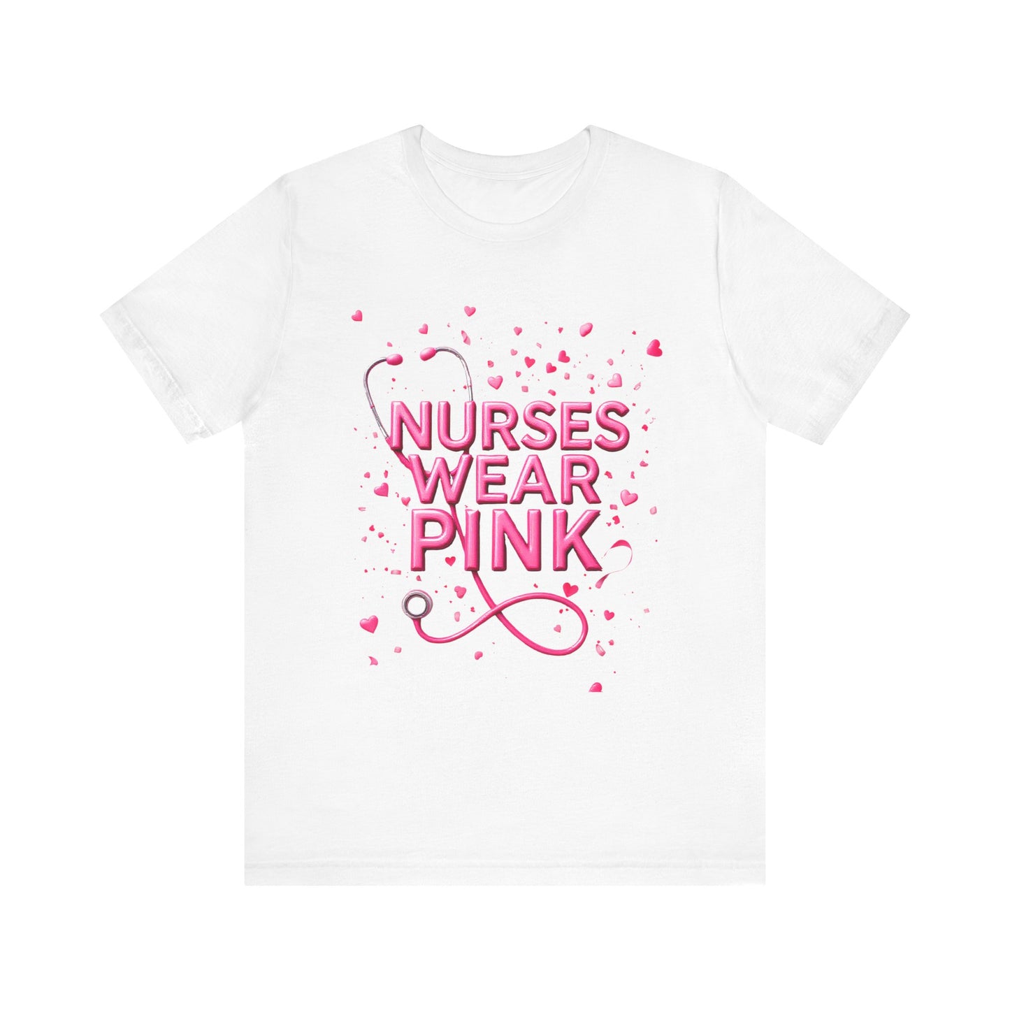 Nurses Wear Pink T-Shirt Breast Cancer Awareness Shirt for Nurses | Pink White Black Unisex