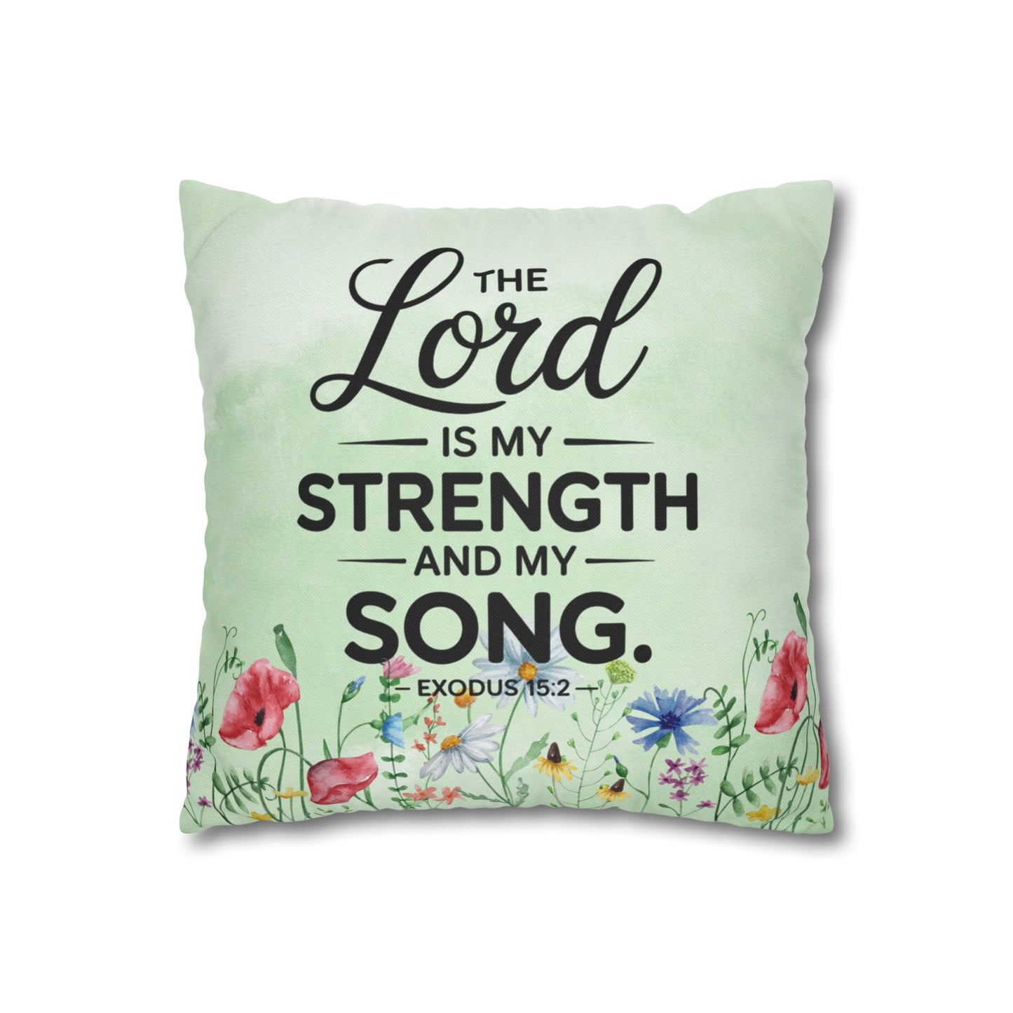 Double-Sided Scripture Pillow – "I Can Do All Things" & "The Lord Is My Strength" | Inspirational Bible Verse DecoR
