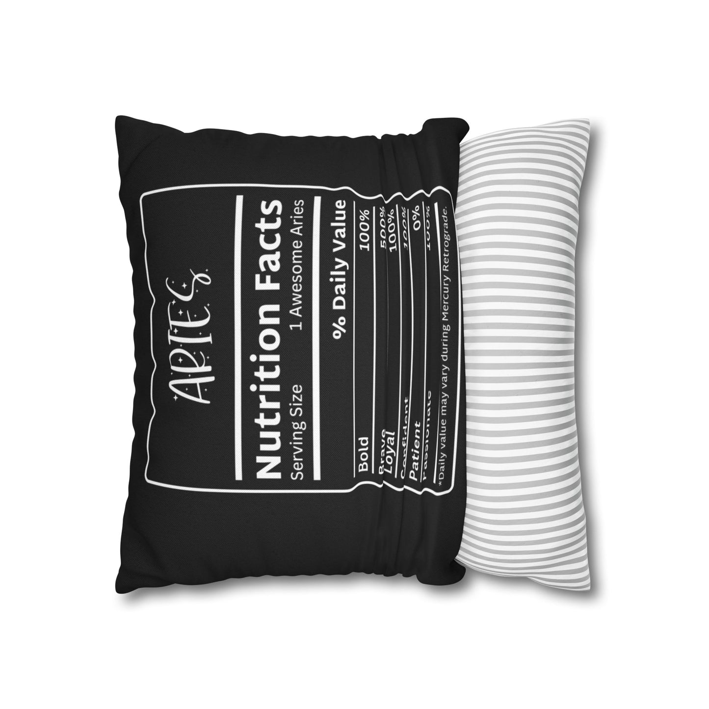 Aries Zodiac Pillow With A Statement Piece Bold & Brave Black Queen Astrology Decor
