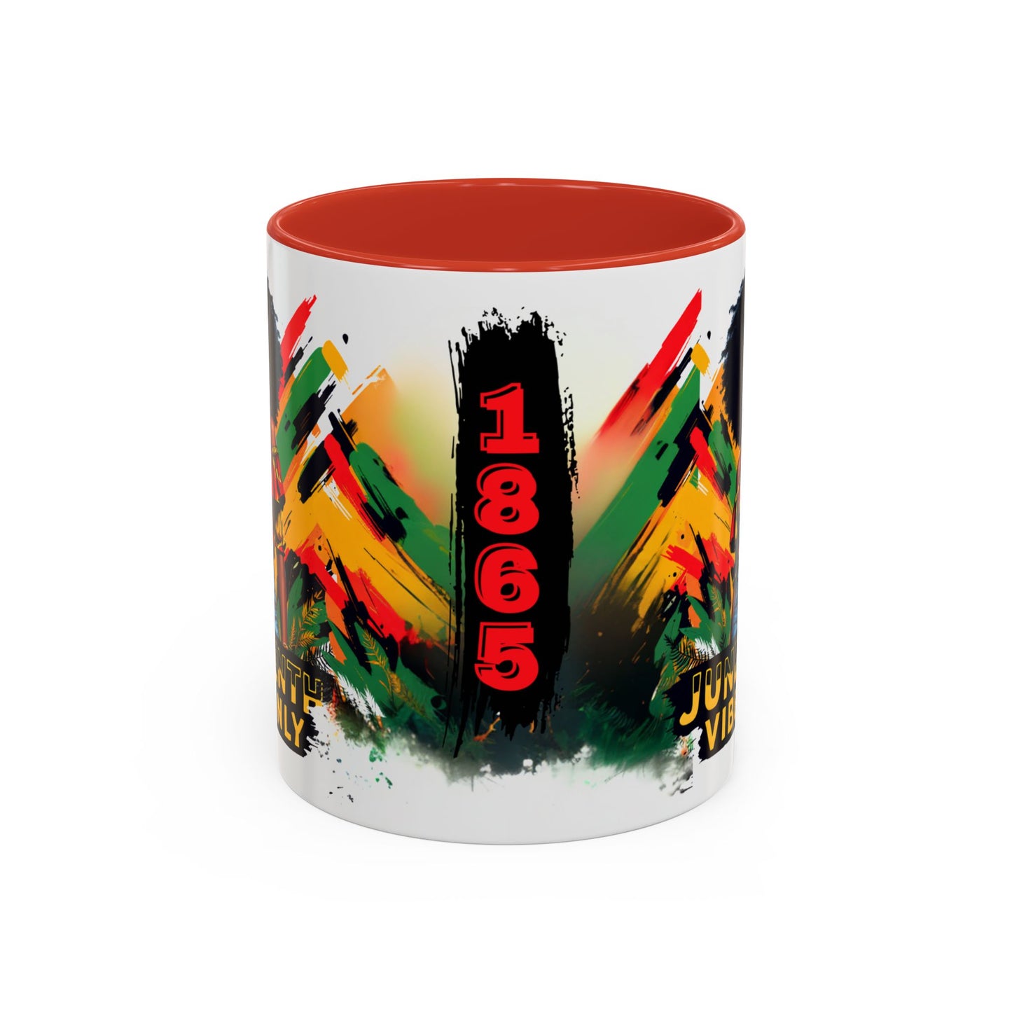 Juneteenth 1865 Freedom Day Vibes Only Accent Coffee Mug - 11oz
