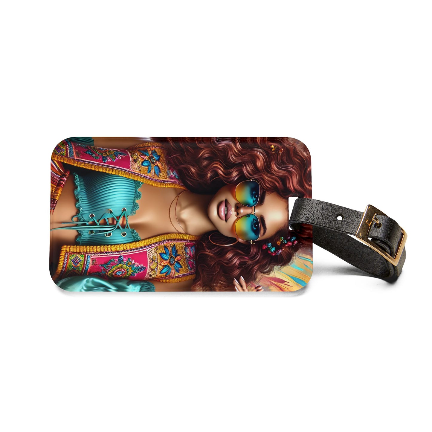 Luggage Tag Boho Chic Travel Tag – Vibrant, Free-Spirited & Stylish Luggage Accessory