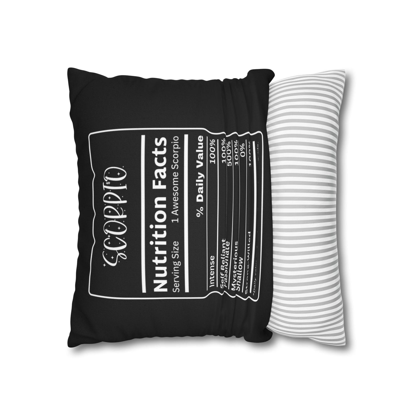 Celebrate Scorpio Season with A Statement Pillow featuring A Mysterious & Powerful Black Queen and Scorpion