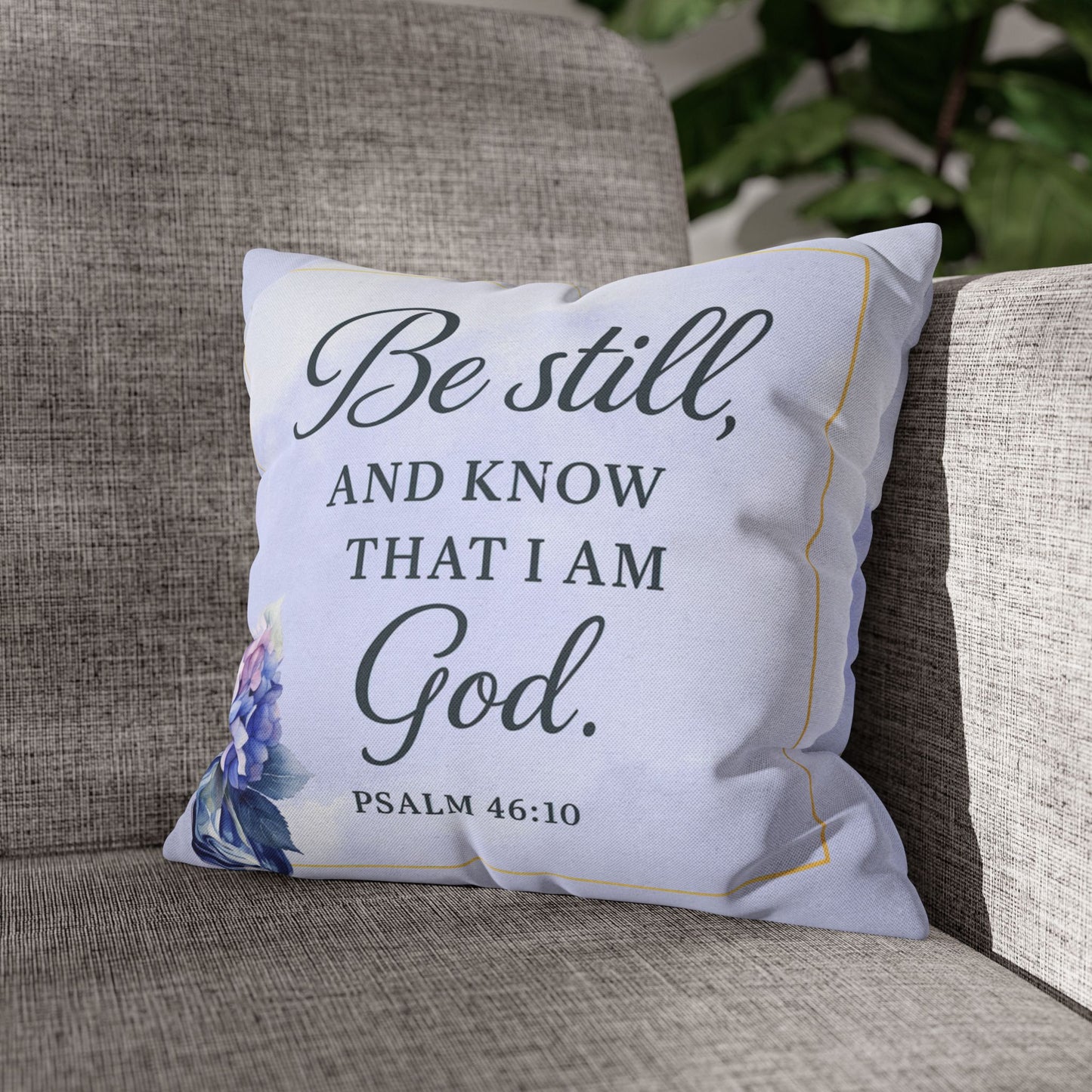 Double-Sided Scripture Pillow – Be Still & Let God Fight | Psalm 46:10 & Exodus 14:14