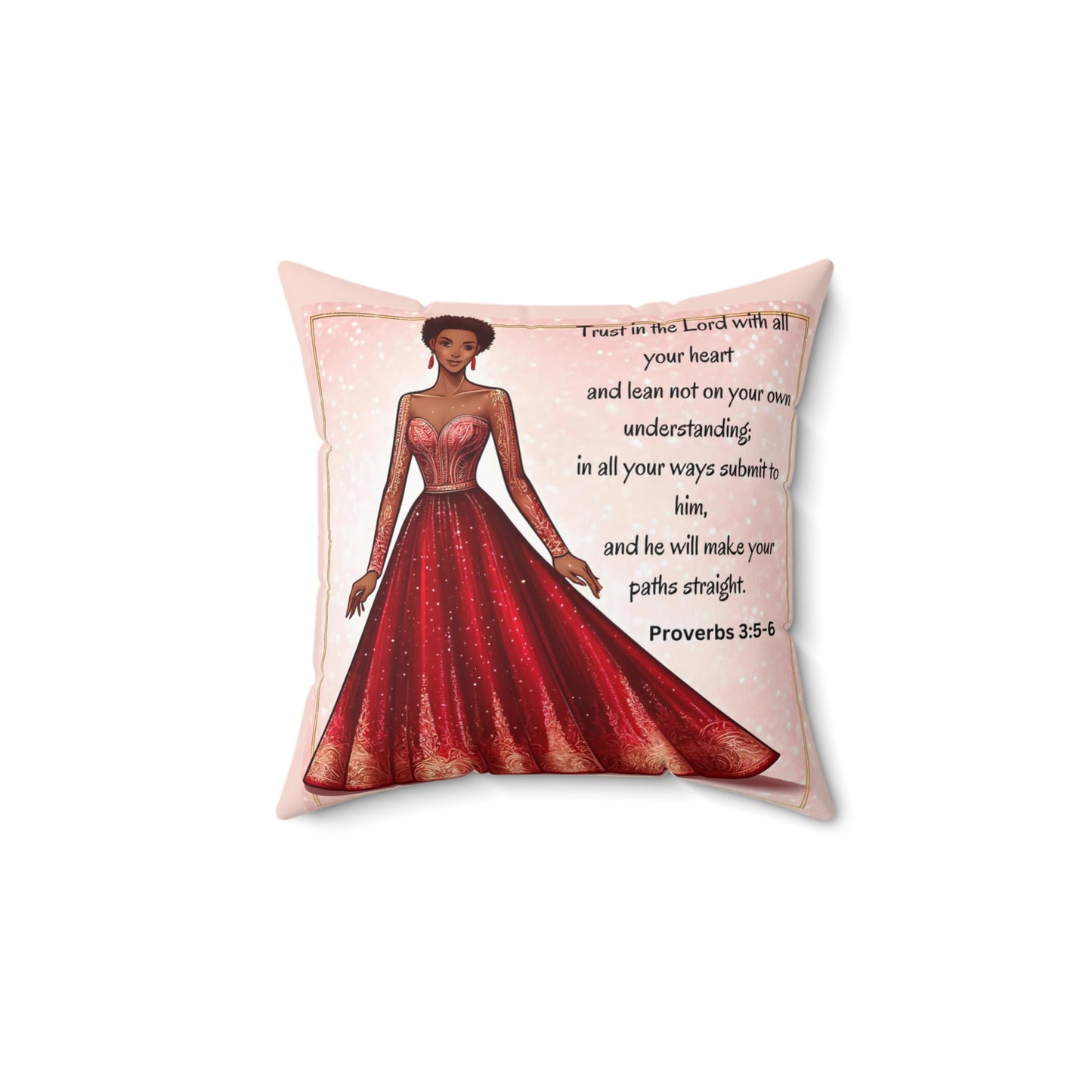 Prayer PIllow - Trust In The Lord With All Your Heart And Lean Not On Your Own Understanding - Proverbs 3:5-6