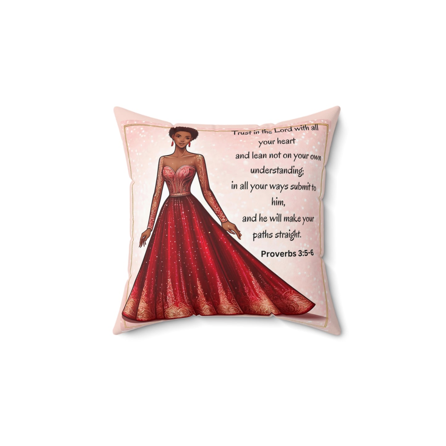 Prayer PIllow - Trust In The Lord With All Your Heart And Lean Not On Your Own Understanding - Proverbs 3:5-6