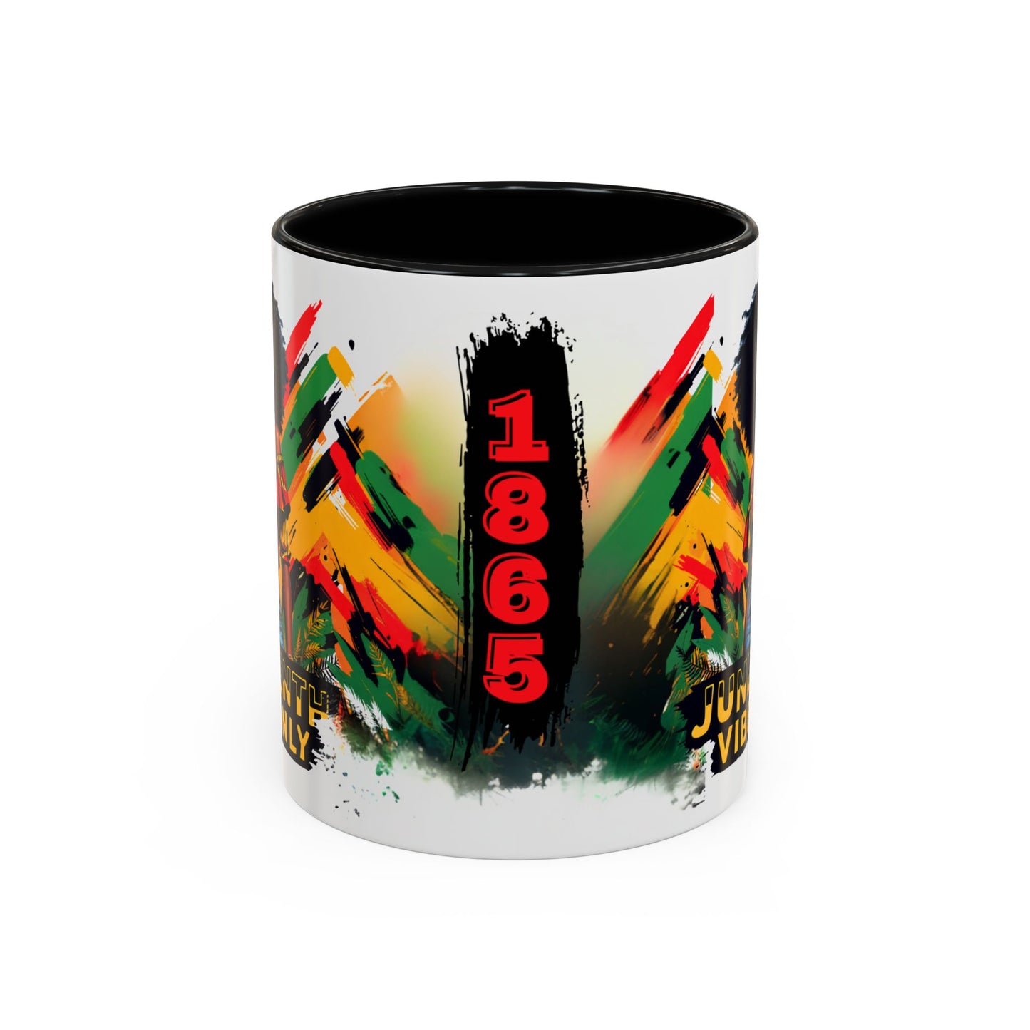 Juneteenth 1865 Freedom Day Vibes Only Accent Coffee Mug - 11oz