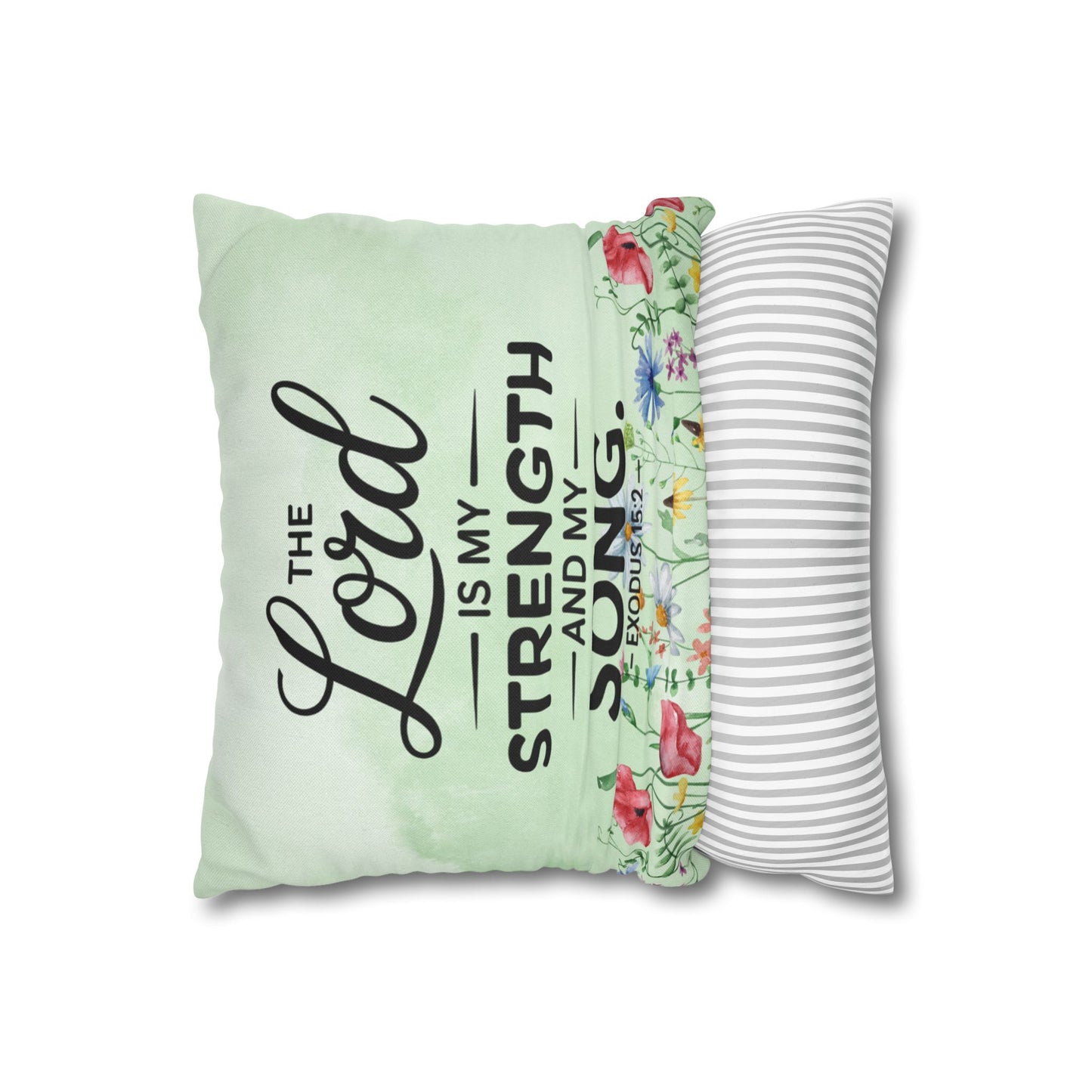 Double-Sided Scripture Pillow – "I Can Do All Things" & "The Lord Is My Strength" | Inspirational Bible Verse DecoR