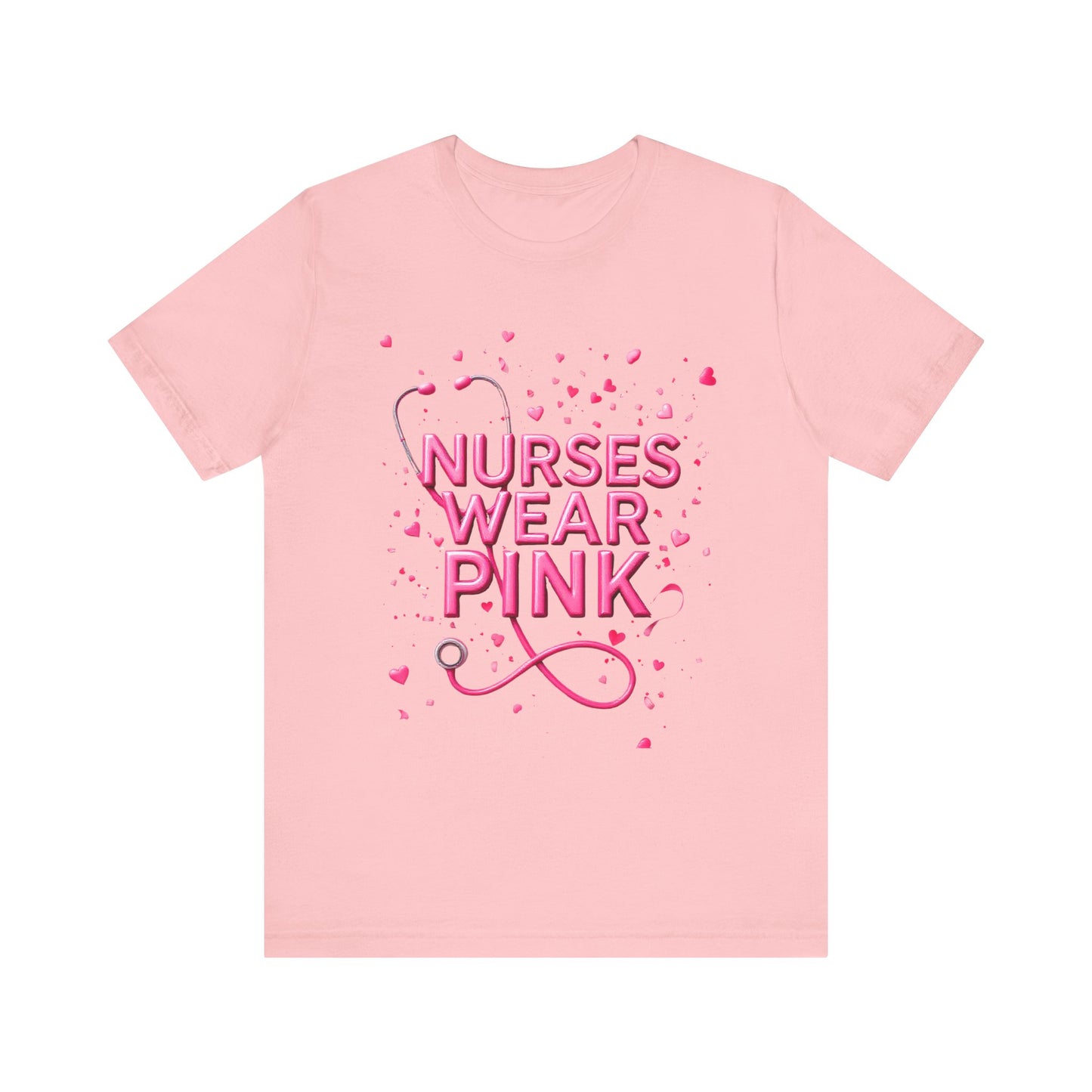 Nurses Wear Pink T-Shirt Breast Cancer Awareness Shirt for Nurses | Pink White Black Unisex