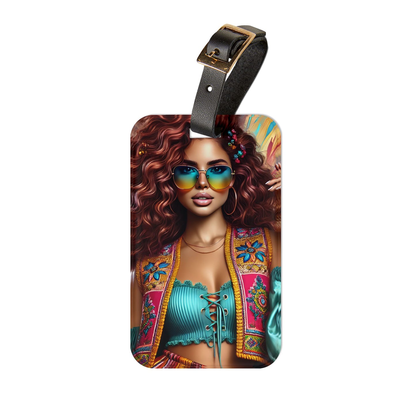 Luggage Tag Boho Chic Travel Tag – Vibrant, Free-Spirited & Stylish Luggage Accessory