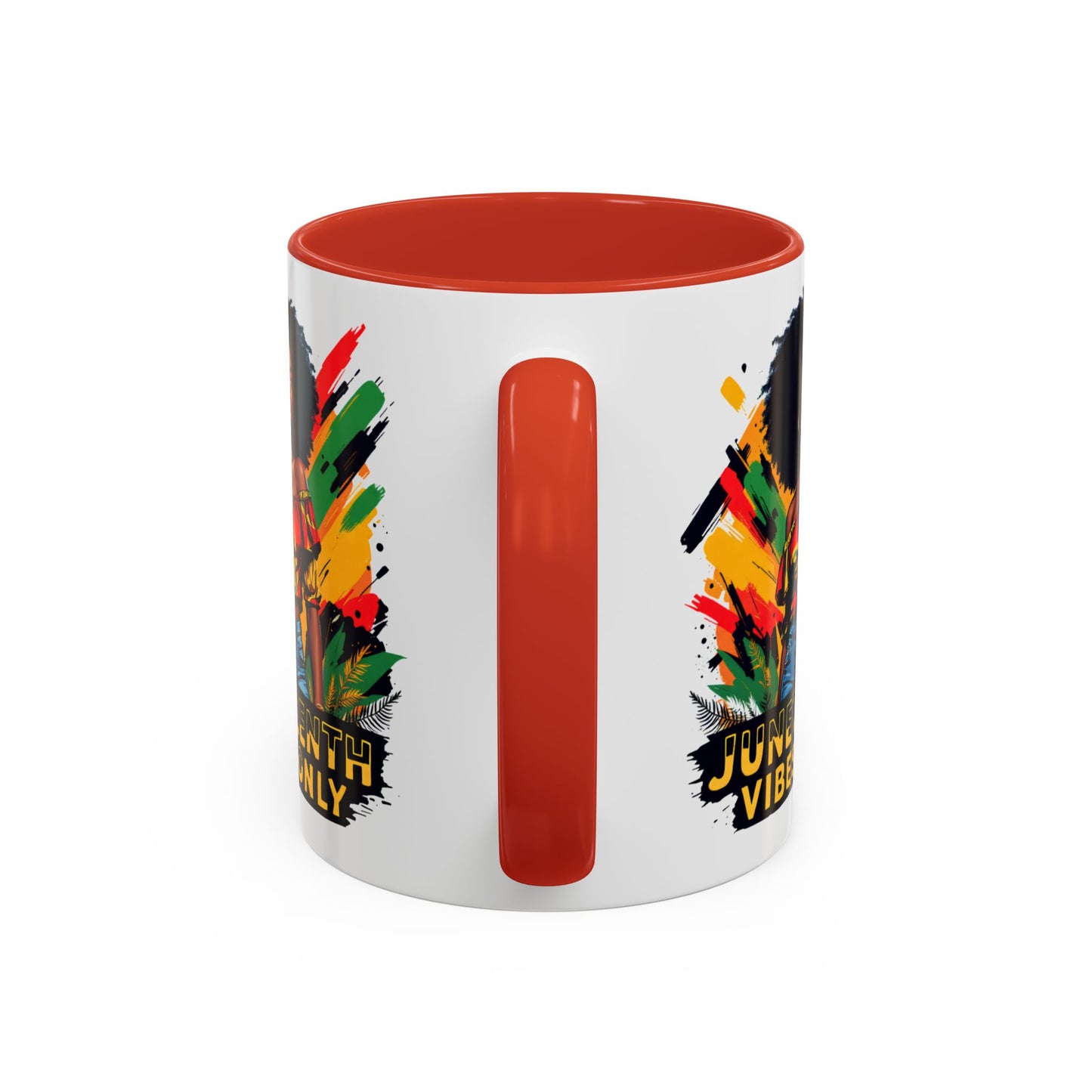 Juneteenth 1865 Freedom Day Vibes Only Accent Coffee Mug - 11oz
