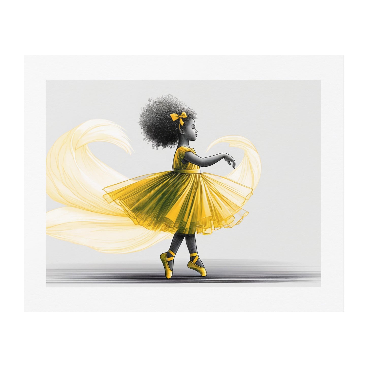 A Twirl of Sunshine - A Joyful Ballet Dancer