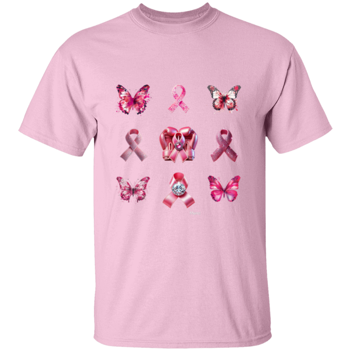 1 - Breast Cancer Ribbons and Butterflies T-Shirt