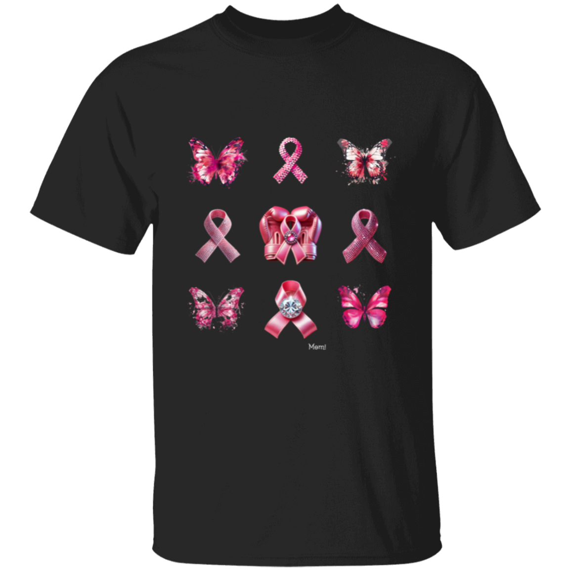 1 - Breast Cancer Ribbons and Butterflies T-Shirt