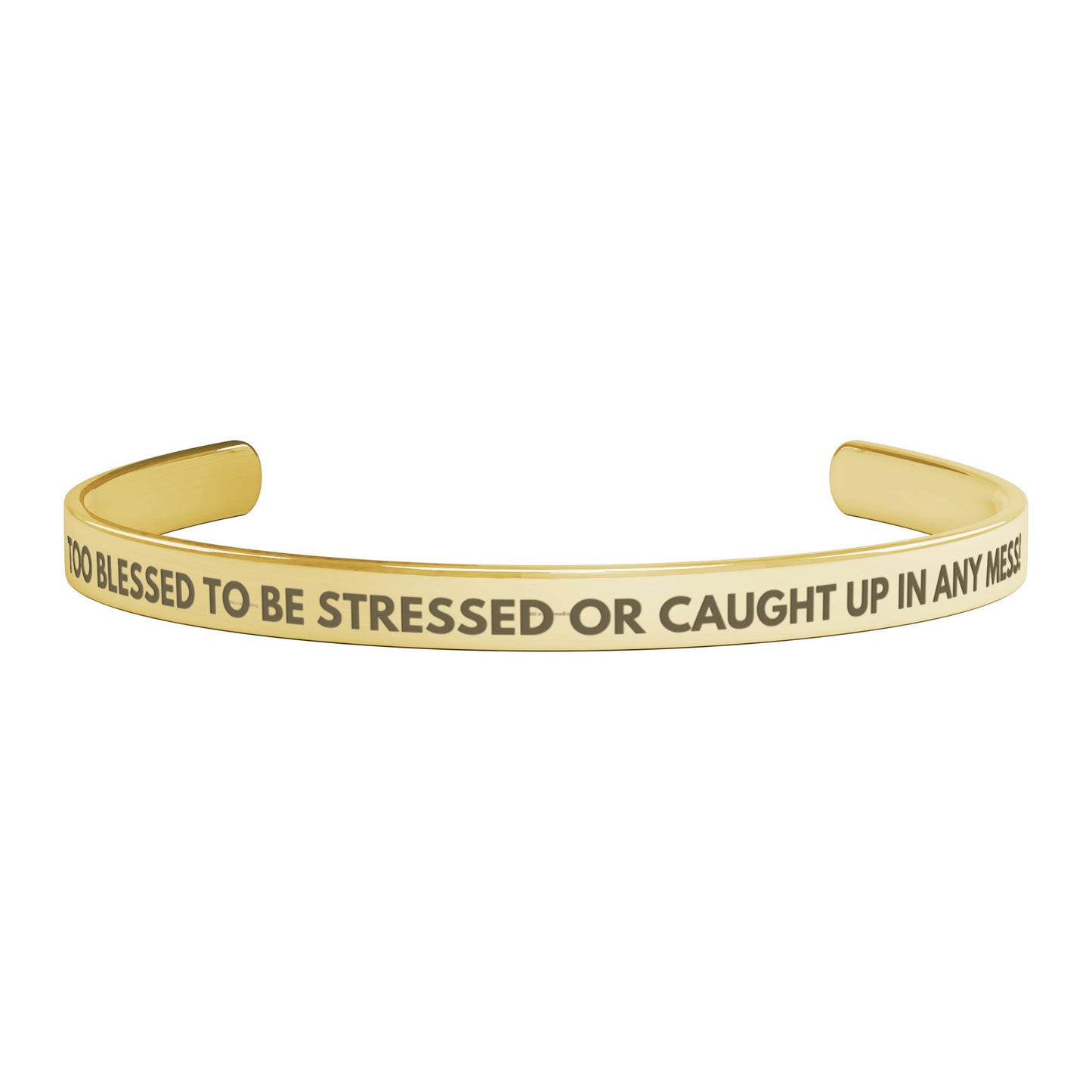 TOO BLESSED TO BE STRESSED OR CAUGHT UP IN ANY MESS
