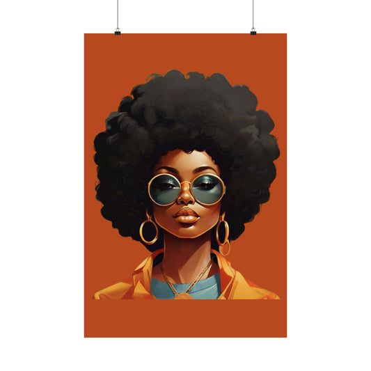 I Am The Vibe African American Afro Collection Satin Poster 24x36