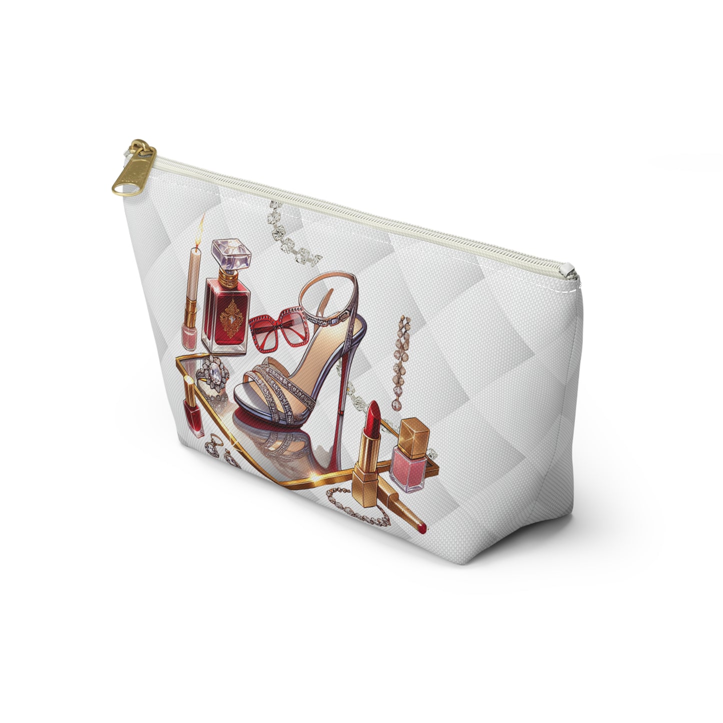 Glam Girl Accessory Pouch - Chic Makeup Bag for Fashion Lovers