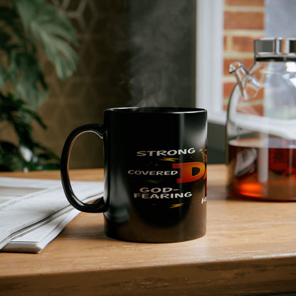 Black Dad Mug Gift – Urban and Inspirational Christian Coffee Cup Crowned DAD Faith-Based Father’s Day Gift