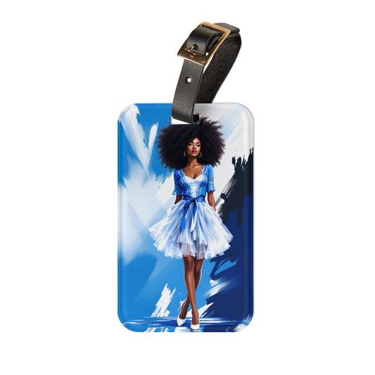Chic Afro-Beauty Luggage Tag - Stylish Travel Accessory for Fashion Enthusiasts