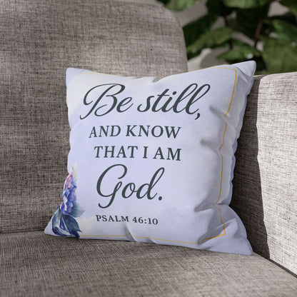 Double-Sided Scripture Pillow – Be Still & Let God Fight | Psalm 46:10 & Exodus 14:14