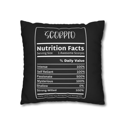Celebrate Scorpio Season with A Statement Pillow featuring  A Mysterious & Powerful Black Queen and Scorpion