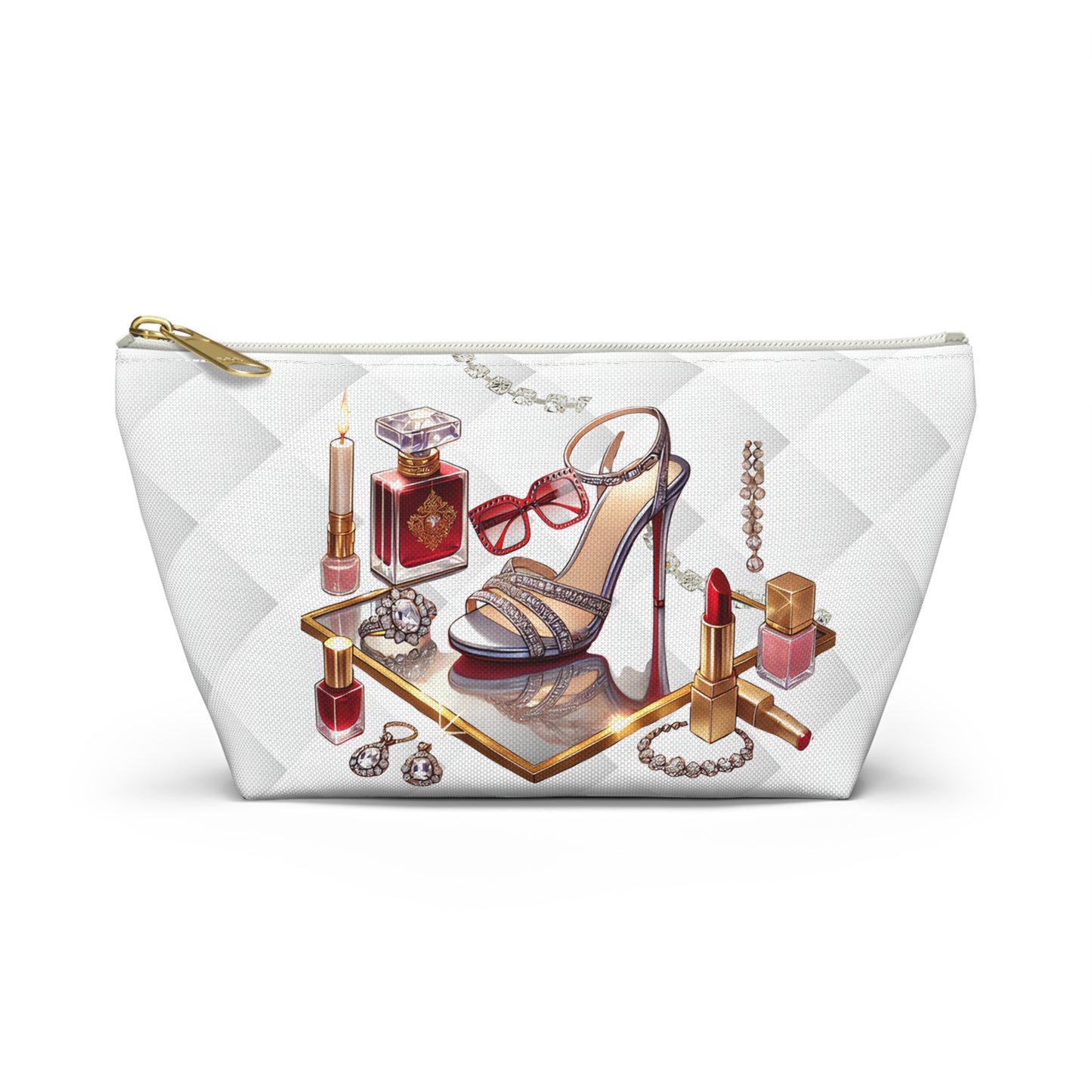 Glam Girl Accessory Pouch - Chic Makeup Bag for Fashion Lovers