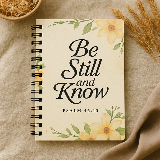 Be Still and Know Journal Psalm 46:10 Scripture Notebook Christian Inspirational Writing Journal Faith-Based Bound Journal
