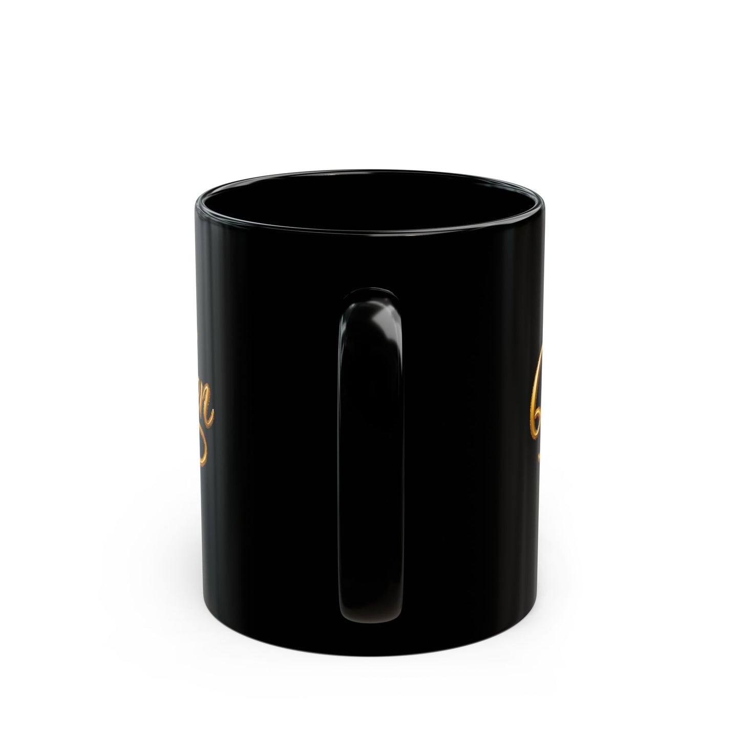 African American Queen Energy Black & Gold Crown Mug 11oz