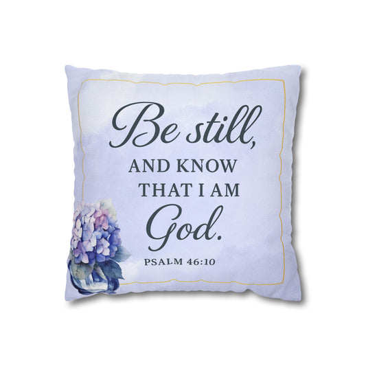 Double-Sided Scripture Pillow – Be Still & Let God Fight | Psalm 46:10 & Exodus 14:14