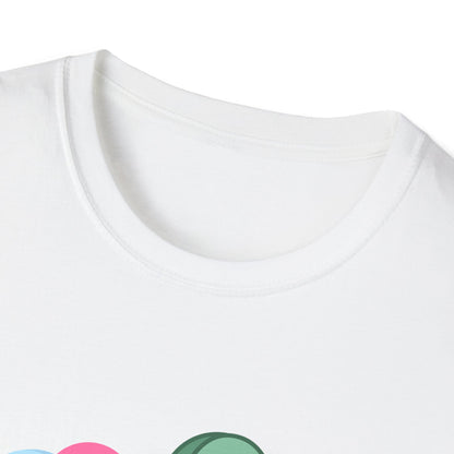 Valentine's Day Multi Colored Conversational Hearts T-Shirt