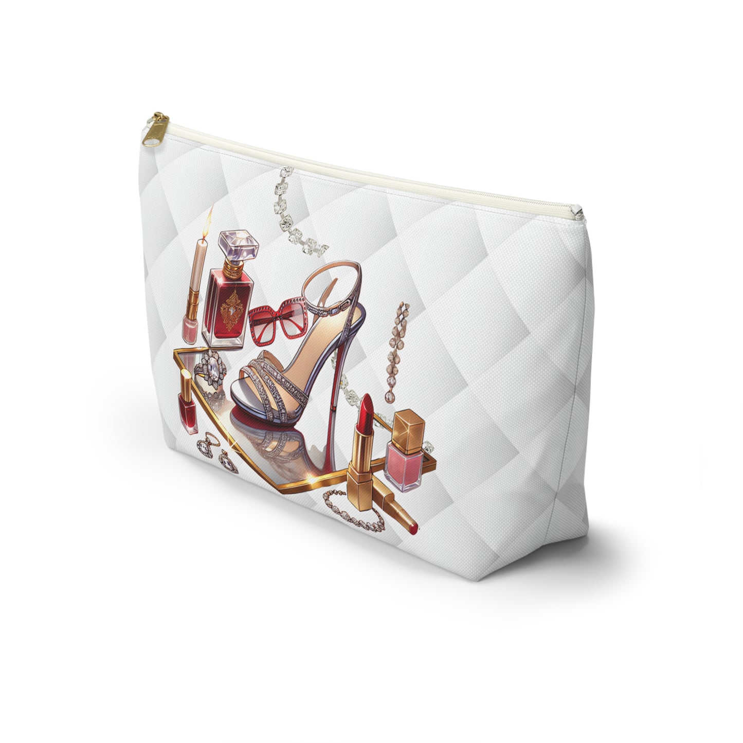 Glam Girl Accessory Pouch - Chic Makeup Bag for Fashion Lovers