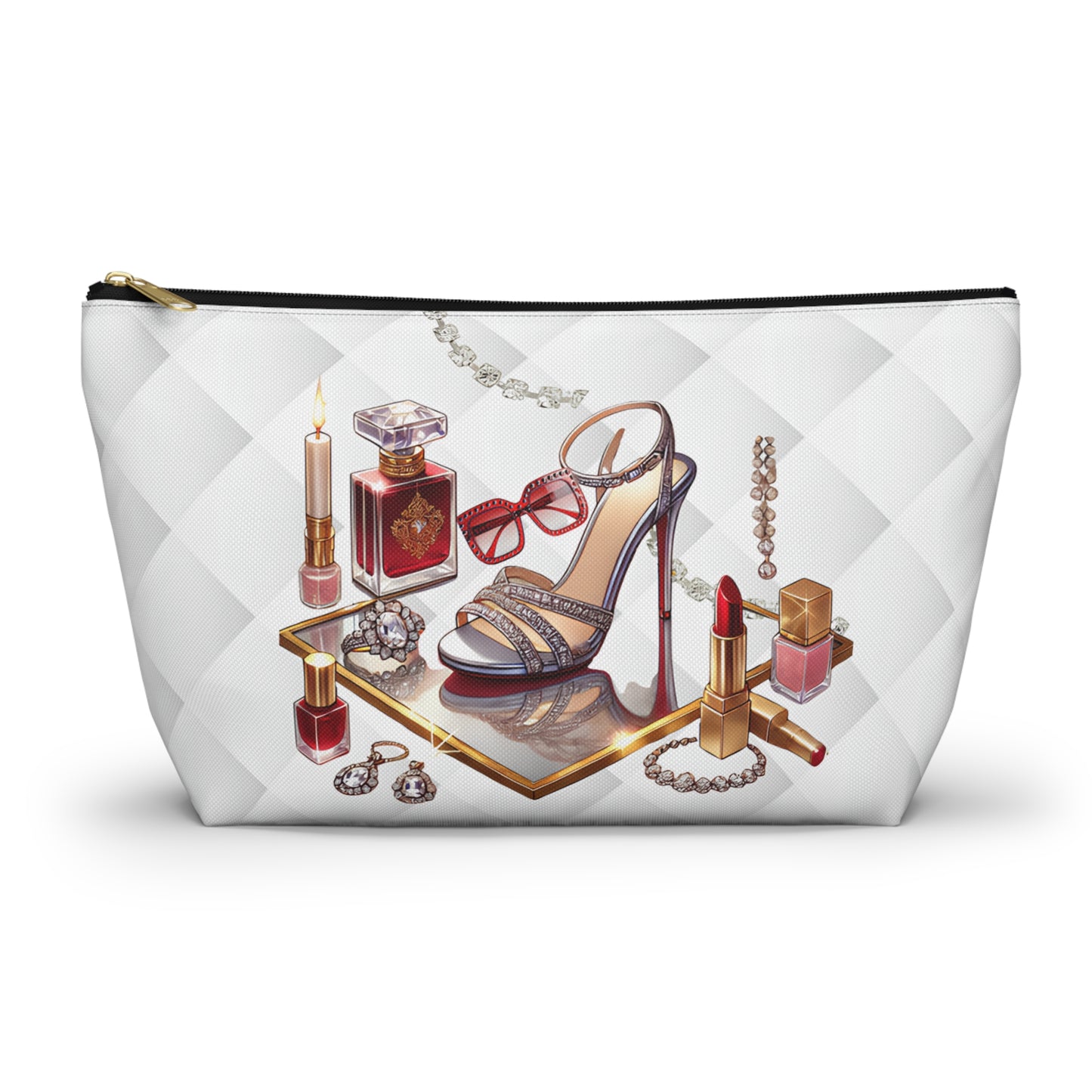 Glam Girl Accessory Pouch - Chic Makeup Bag for Fashion Lovers