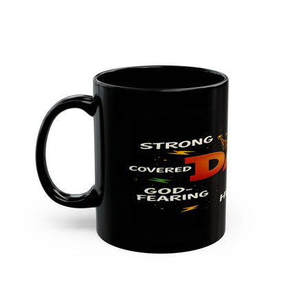 Black Dad Mug Gift – Urban and Inspirational Christian Coffee Cup Crowned DAD Faith-Based Father’s Day Gift