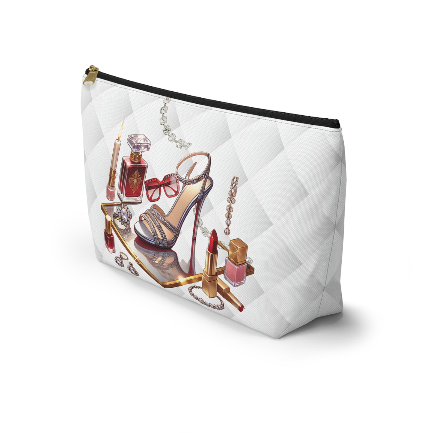 Glam Girl Accessory Pouch - Chic Makeup Bag for Fashion Lovers