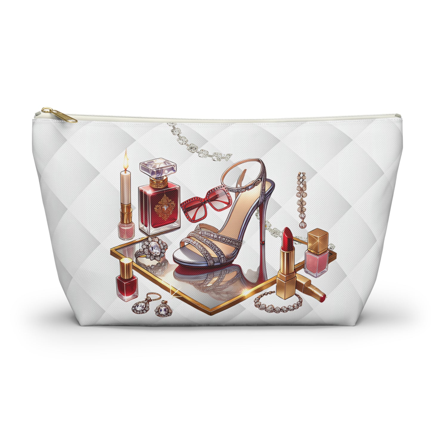 Glam Girl Accessory Pouch - Chic Makeup Bag for Fashion Lovers
