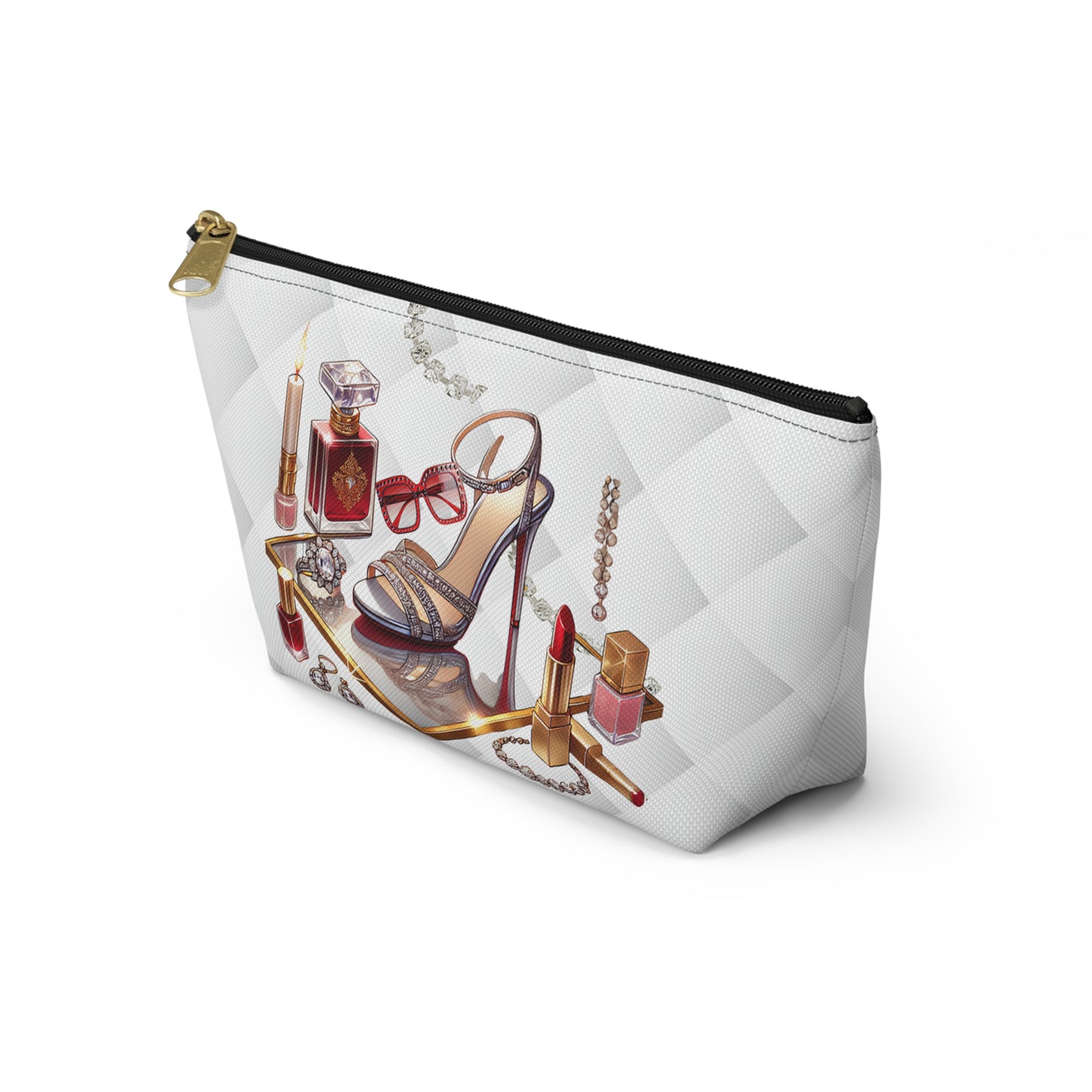 Glam Girl Accessory Pouch - Chic Makeup Bag for Fashion Lovers