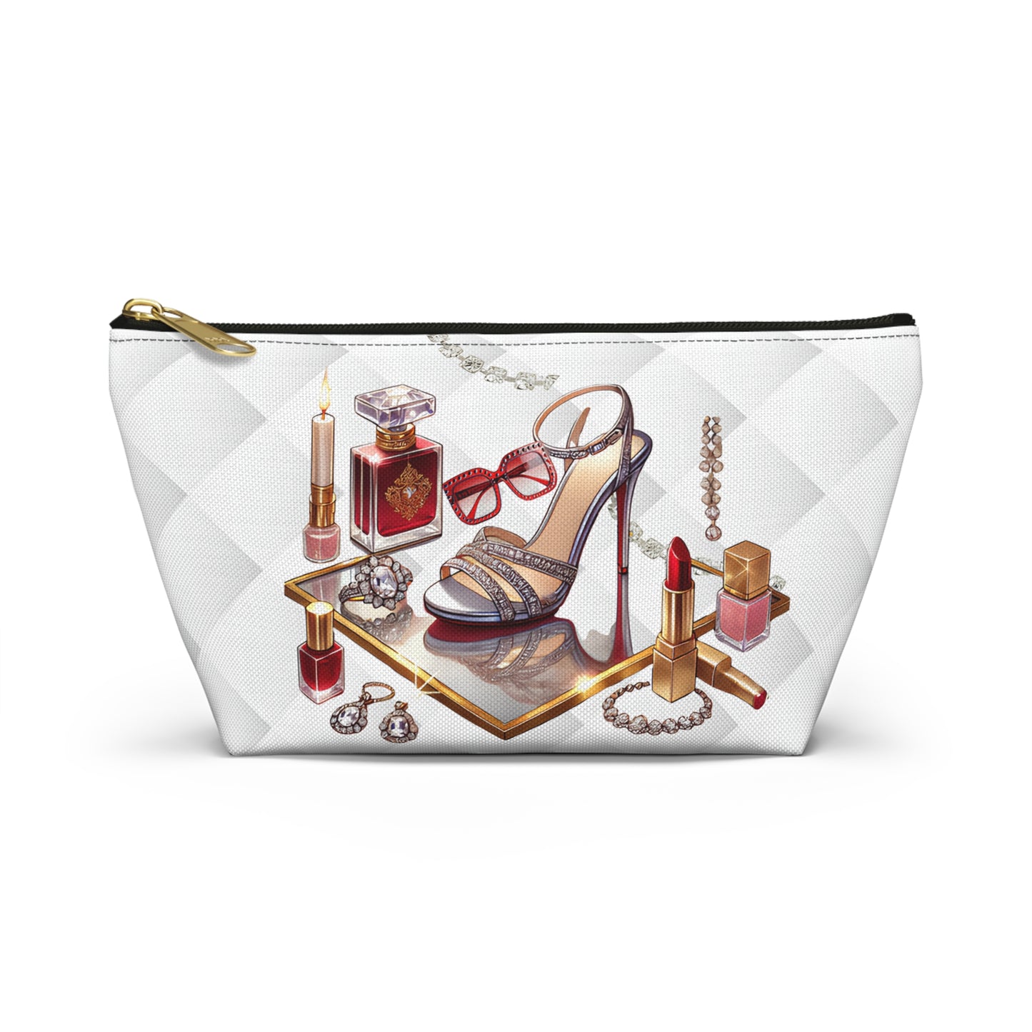 Glam Girl Accessory Pouch - Chic Makeup Bag for Fashion Lovers