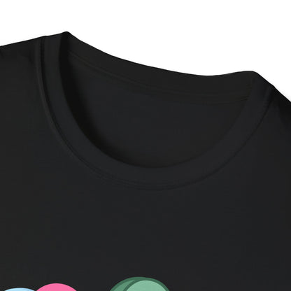 Valentine's Day Multi Colored Conversational Hearts T-Shirt