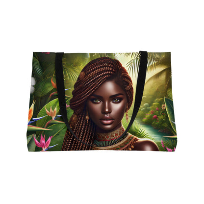 Tropical Vibes Weekender Tote Bag - Stylish Travel Bag with Floral Design