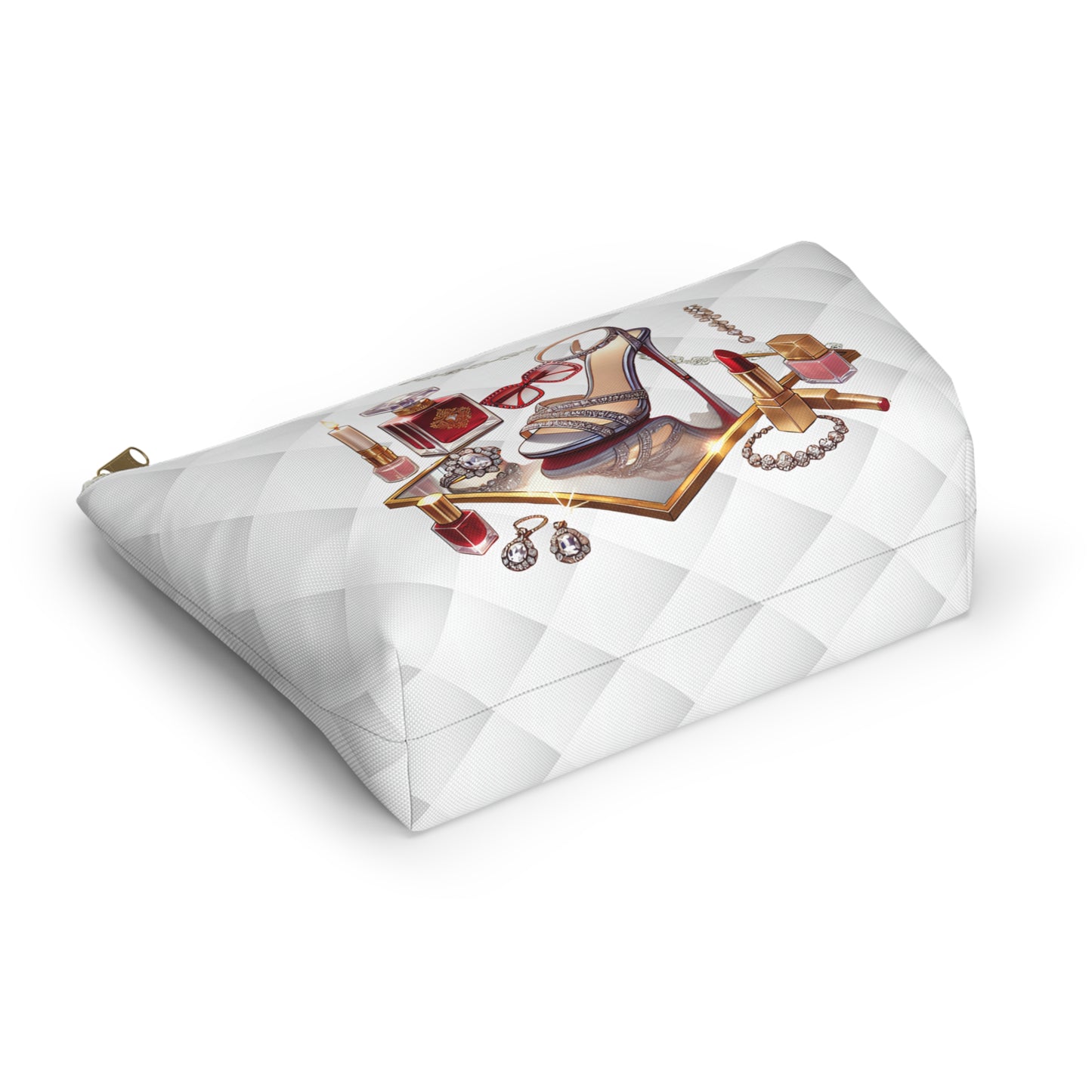 Glam Girl Accessory Pouch - Chic Makeup Bag for Fashion Lovers