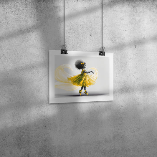 A Twirl of Sunshine - A Joyful Ballet Dancer